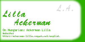 lilla ackerman business card